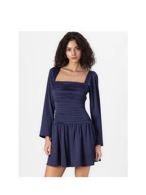 paola mini dress Paola Black Denim Embroidered Belt Mini Dress RENTAL – Olivia Rubin
